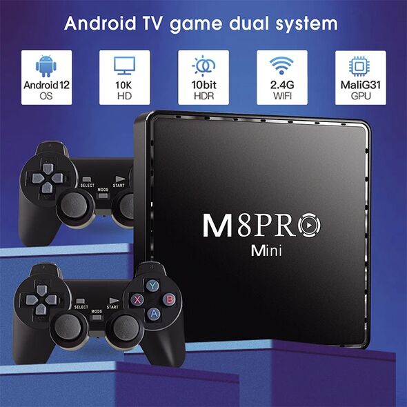 M8 Pro Mini android tv 12.1 + 10000 Game